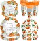 Little Cutie Baby Shower Decorations Tableware Serves 24(Orange)